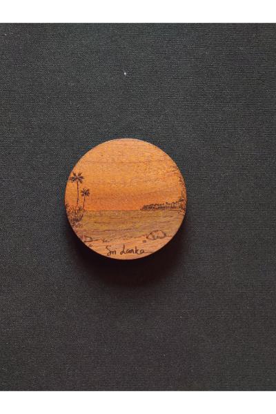 Wooden Fridge magnet - Beach 